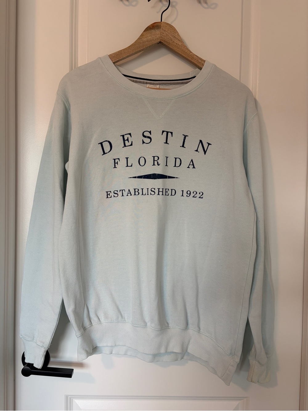Destin Florida Crewneck Sweatshirt - Light Blue medium